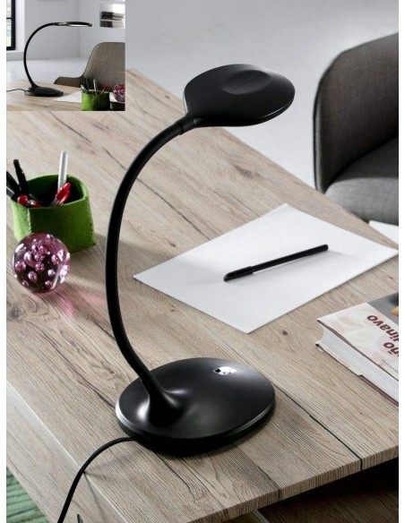 Tabela de lâmpada Schuller SCOOP estudar LED, preto Tabela de lâmpada Schuller SCOOP estudar LED, preto