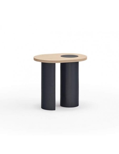 TEULAT MESA MESA RINCON NORI 60 x 45, MDF NATURAL CLARO, PATA AZUL