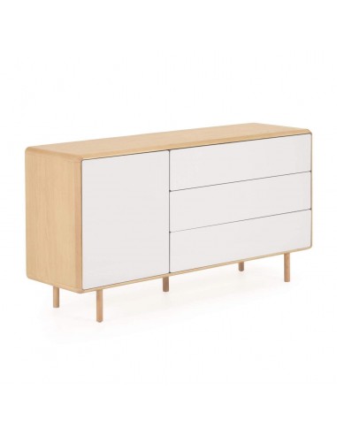 Aparador Anielle 150 x 78, 1 porta e 3 gavetas em madeira mao
