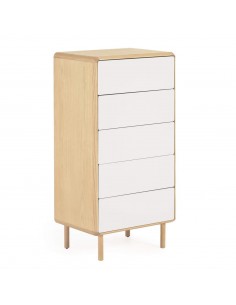 Cómoda Anielle 60 x 117 cm. 5 cajones de madera maciza y...