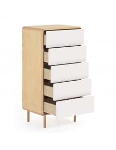 Cómoda Anielle 60 x 117 cm. 5 cajones de madera maciza y... 2