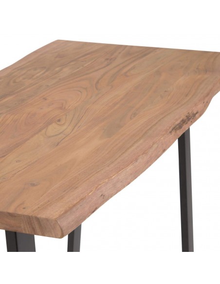 Mesa alta Alaia em madeira de acácia maciça 105 x 140 cm.