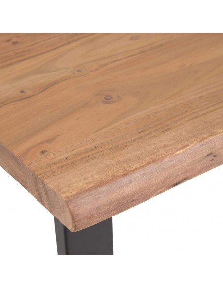 Mesa alta Alaia em madeira de acácia maciça 105 x 140 cm.