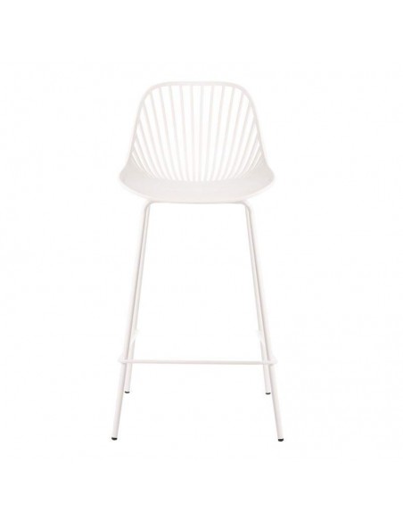 Taburete Peyton 70 base metal lacado mate y asiento en polipropileno.