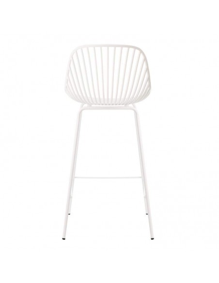 Taburete Peyton 70 base metal lacado mate y asiento en polipropileno.