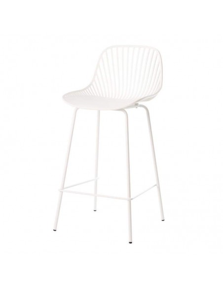 Taburete Peyton 70 base metal lacado mate y asiento en polipropileno.