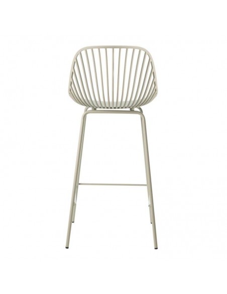 Banqueta Peyton 70, base em metal lacado mate e assento em polipropileno.