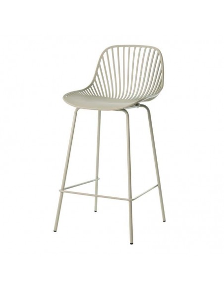Taburete Peyton 70 base metal lacado mate y asiento en polipropileno.