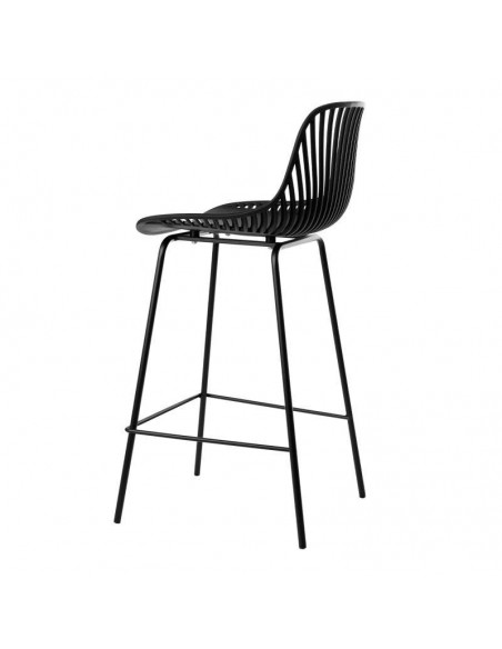 Taburete Peyton 70 base metal lacado mate y asiento en polipropileno.