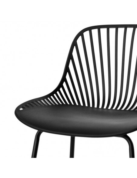 Taburete Peyton 70 base metal lacado mate y asiento en polipropileno.