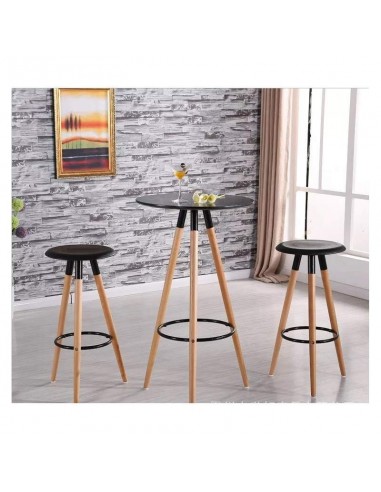 Mesa Alta diseño nórdico OTILIO 60 cm. Madera,...