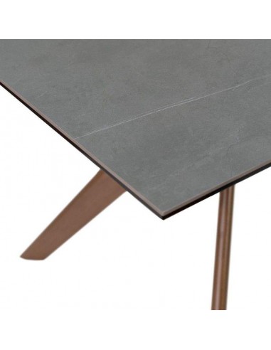Mesa de jantar ELOISE 160x90, porcelana cinza...