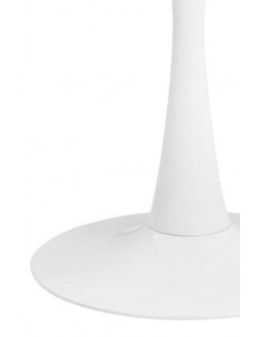 Mesa redonda DOCK 90, base de metal y tapa lacada blanco 2