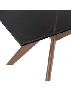 Mesa de jantar ELOISE 160x90, porcelana Saara/Nogueira. 2