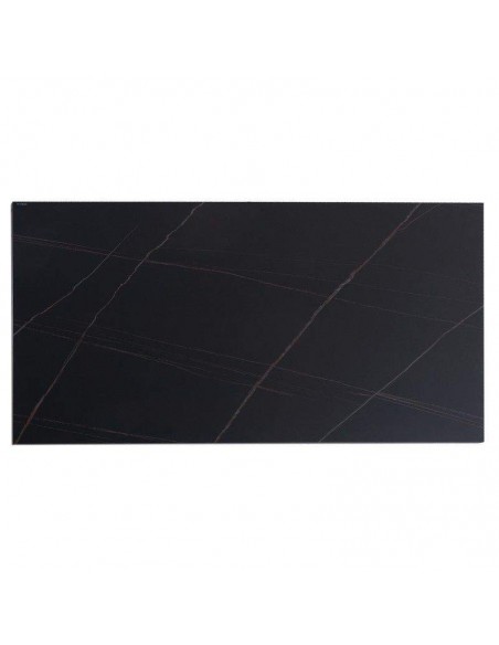 Mesa comedor ELOISE 160x90, porcelánico Sahara/Nogal.