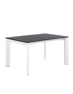 Mesa de jantar extensível LISA 140x90, porcelanato preto...