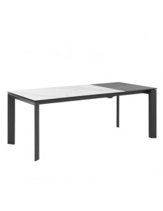 Mesa comedor extensible LISA 160x90, mármol Creta /... 2