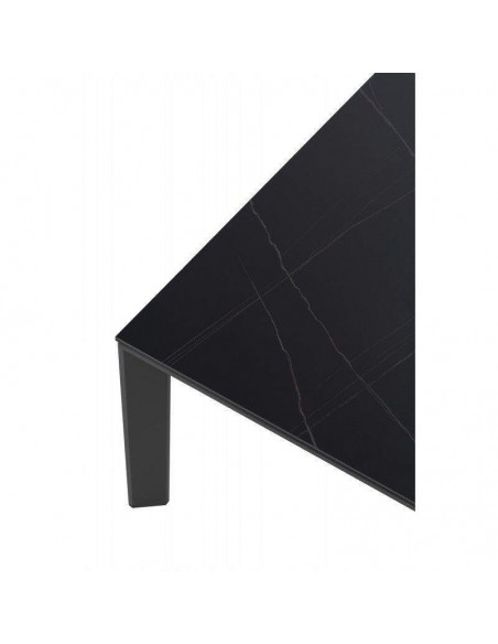 Mesa de jantar extensível LISA 160x90, Saara Preto / antracite.
