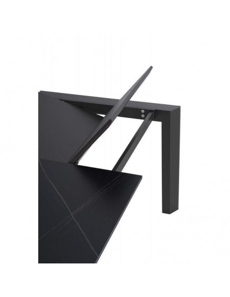 Mesa de jantar extensível LISA 160x90, Saara Preto / antracite.