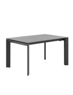 Mesa comedor extensible LISA 160x90, gris Atenea / antracita