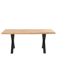 Mesa diseño industrial CORINE 180 x 95, roble, metal negro 2