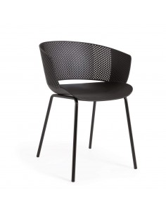 Silla de exterior Yeray de plastico reciclable con...