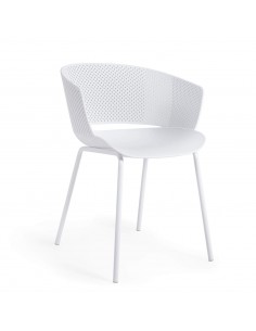 Silla de exterior Yeray de plastico reciclable con... 2