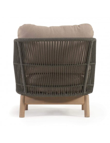 Butaca exterior Catalina, cuerda verde y madera maciza