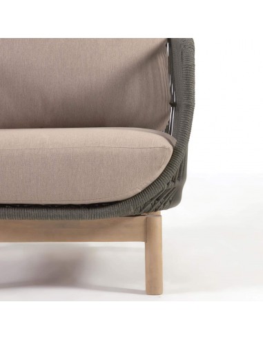 Butaca exterior Catalina, cuerda verde y madera...