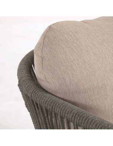 Poltrona de exterior Catalina, corda verde e...