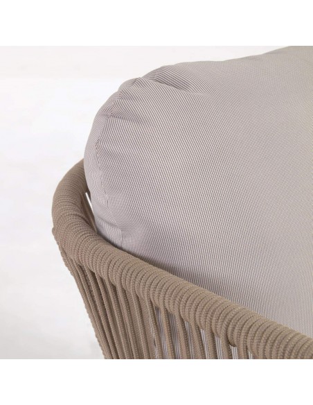 Butaca exterior Catalina, cuerda beige, madera de acacia.