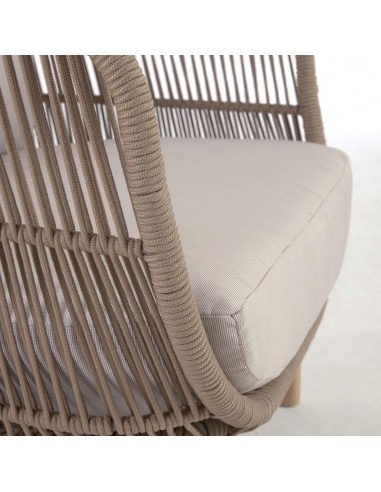 Butaca exterior Catalina, cuerda beige, madera...