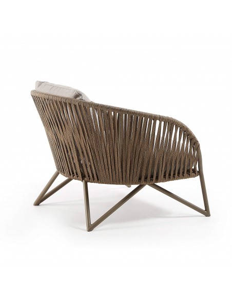 Butaca de exterior Branzie de cuerda marrón o negro