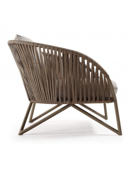 Butaca de exterior Branzie de cuerda marrón o negro