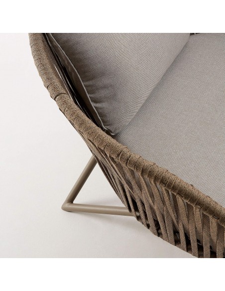 Butaca de exterior Branzie de cuerda marrón o negro