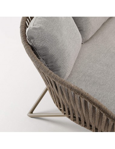 Sofá exterior Branzie, 3 lugares em corda...