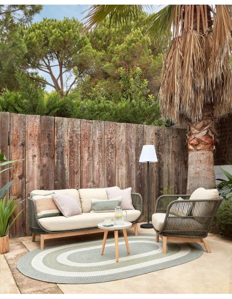 Butaca exterior Catalina, cuerda verde y madera maciza