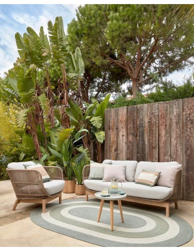 Poltrona de exterior Catalina, corda bege,...