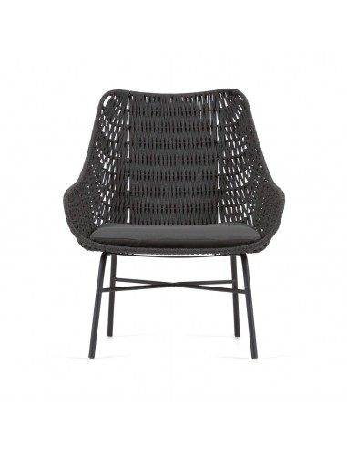 Butaca de exterior Abeli, cuerda negro.