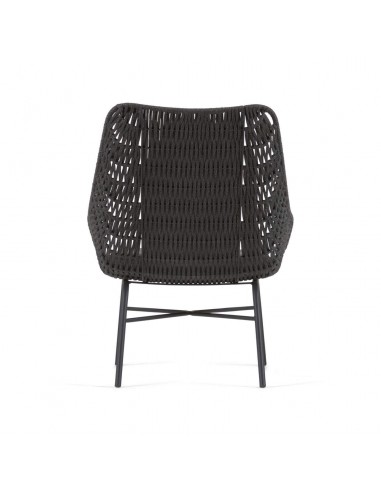 Butaca de exterior Abeli, cuerda negro.