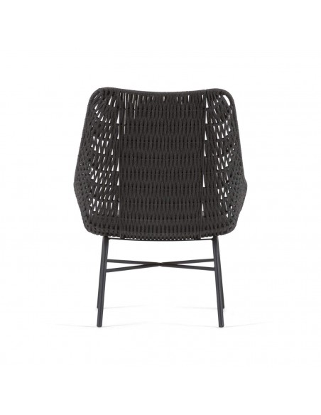 Butaca de exterior Abeli, cuerda negro.