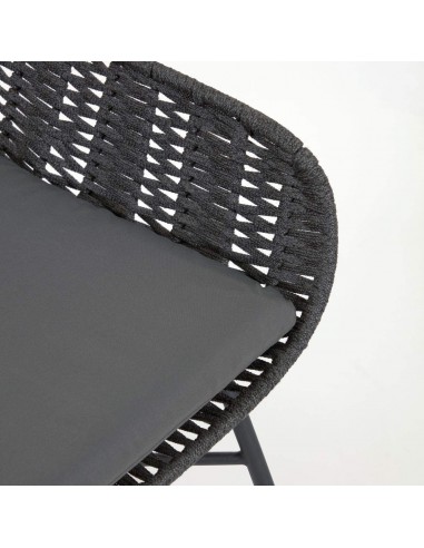 Butaca de exterior Abeli, cuerda negro.