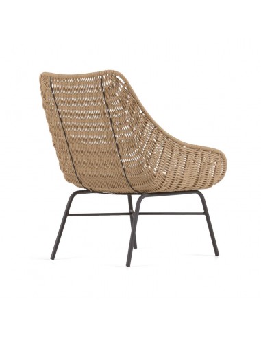 Poltrona de exterior Abeli em corda Beige.