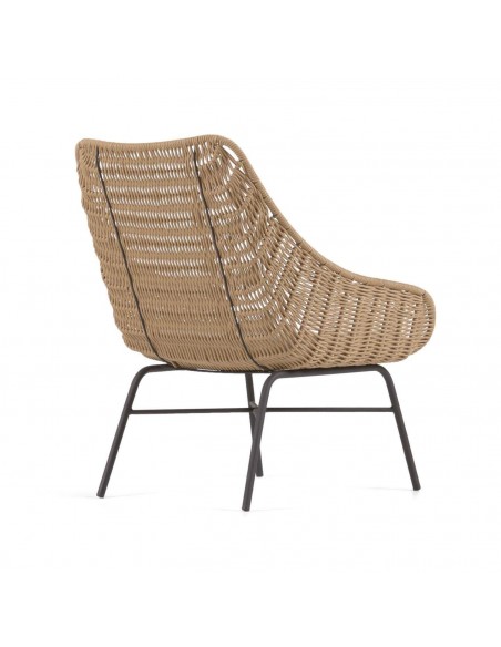 Butaca Abeli de exterior en cuerda Beige.