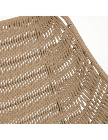 Butaca Abeli de exterior en cuerda Beige.