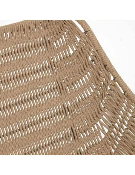 Butaca Abeli de exterior en cuerda Beige.