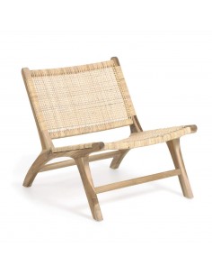 Sillón de diseño Beida madera maciza teca.