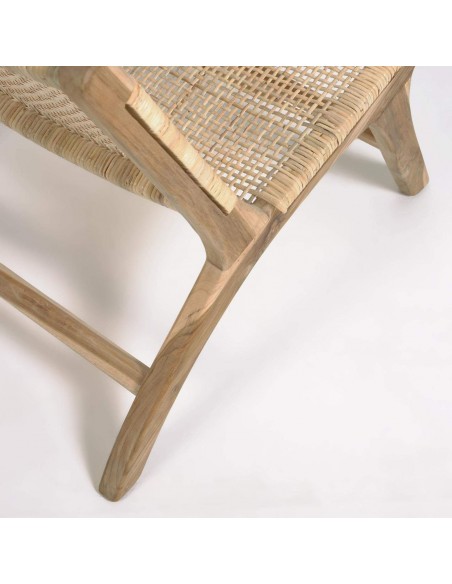 Poltrona design Beida madeira maciça de teca.