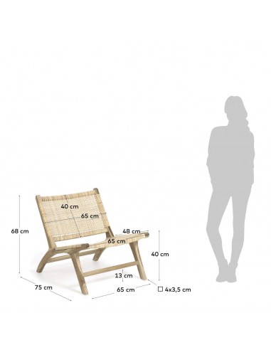 Sillón de diseño Beida madera maciza teca.