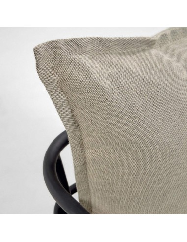 Sillón de exterior Mareluz de acero negro.